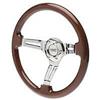 Simoni Racing Volante Auto DIDIER Vero Legno Razza Cromata 350Ømm Calice 60mm Simoni Racing