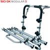 FABBRI Portabici 3 bici posteriore in alluminio anodizzato da portellone MODULAR