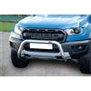 ARRIGONI Bull Bar protezione anteriore inox lucido 70mm Ford Ranger Raptor dal 2019