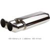 Simoni Racing Marmitta Rotonda in Acciaio Inox con Doppio Scarico Ø47mm Ø63mmx2 Simoni Racing