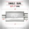 MAGNAFLOW Silenziatore universale Magnaflow 3.5x7'' x20'' uscite 2.25''/2'' Dual