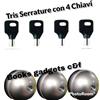 Meroni Spa UFO² Kit 3 Serrature Antifurto con 4 Chiavi per Portellone Furgoni Ø 81xh40,5mm