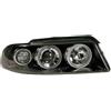 PILOT Coppia fanali anteriori neri Angel Eyes Audi A4 dal 03/1999 al 11/2000