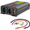 LAMPA Inverter trasformatore di corrente 24V-230V 1500W + USB