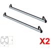 LA PREALPINA 2 Barre portatutto portapacchi XAL-PRO alluminio Jeep Wrangler 3/5p dal 2007