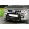 ARRIGONI Bull Bar protezione anteriore inox NERO Mitsubishi L200 MY16 2015-2018