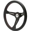Simone Racing Volante Auto CLASS Vera Pelle Nera Cuciture Rosse 350Ømm Calice 60mm S.Racing