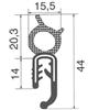 Siccom Per Fiat Uno Rotolo Guisnap Guarnizione Contorno Baule Portellone Vano Mot 25Mt