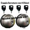 Meroni Spa UFO² Kit 2 Serrature Antifurto con 4 Chiavi per Portellone Furgoni Ø 81xh40,5mm