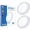 CLAR HYBEC - Lampade Soffitto, Plafoniera LED Esterno, Lampadario Bagno, Plafoniere a LED, Lampada Cucina, 6000ºK 24W (Pack 2)