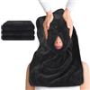 SINLAND 3 panni in microfibra per estetisti morbidi panni per la pulizia del viso con design diviso Spa Asciugamani per massaggio a vapore viso e pulizia nero