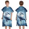 Proumhang Poncho da Surf/Bagno/Piscina/Spiaggia per Bambini,Asciugamano con Cappuccio in Microfibra,Accappatoio da Spiaggia,Asciugamani Poncho con Cappuccio per Ragazzi e Ragazze Stile 8 75x60cm