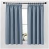 PONY DANCE Tende Corte per Finestre Termiche Isolanti per Interni Tenda Moderna per Soggiorno con Fettuccia Curtains Cameretta Bimbo 2 Pezzi 140x160 CM, Blu Vintage