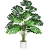 YIYA 75cm Piante verdi per Interni Artificiale Monstera in Vaso Pianta Finta Realistica per Soggiorno, Ufficio, Giardino, Balcone, Decorazione