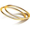 Dankadi Bracciale rigido lucido rotondo largo 4 mm in 925 argento per donna, set bracciale placcato oro liscio semplice classico Φ 60-65-68 mm per regalo di compleanno festa della mamma amica