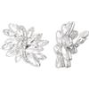 EVER FAITH Orecchini a clip in cristallo Art Deco marquise strass cristallo grappolo foglia clip on orecchini per donna sposa prom matrimonio, Cristallo