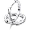 FaithHeart Orecchini Argento 925 14MM Orecchini a Cercio Leggeri Cartilagine Ipoallergenico Piercing Orecchino Donna Argento Nero Oro