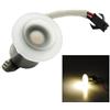 Planetitaly Mini faretto LED vetro 3W segnapassi punto luce scale pareti 220V foro 30mm (Bianco calco)