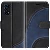BoxTii Cover per Oppo Find X3 Lite 5G, Custodia in PU Pelle Portafoglio per Oppo Find X3 Lite 5G, Magnetica Cover a Libro con Slot per Schede, Nero