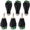 KUOQIY 6 Pezzi 3.5mm Terminale a Vite, 3.5mm TS Mono Maschio/Femmina a 2 Pin Vite Terminale Femmina, AUX Cuffie Balun Adattatore Nessun Convertitore di Saldatura con Cacciavite