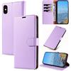 KKEIKO Cover per iPhone XS Max, Antiurto Custodia in PU Pelle con Slot per Porta Carte, Magnetico Protettiva Cover per iPhone XS Max, Viola