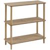 DRW Scaffale da pavimento con 3 ripiani in MDF pino naturale