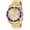 Invicta Pro Diver - Orologio da uomo in acciaio inossidabile con movimento automatico - 42 mm, Oro / Blu