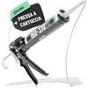 greate Pistola silicone con rapporto 25:1 & arresto antigoccia - Silicone Pistola per cartucce da 150-310 ml per acrilico & colla