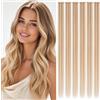 Rich Choices Extension a Clip Capelli Veri Umani 6pz 25cm 31g Extension Capelli Veri Clip Lisci Remy Naturali Human Hair Extensions #12/613 Biondo balayage
