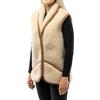 Perfect Wool - Gilet in lana - Gilet in Lana Merino per Uomo e Donna - Caldo, per l'Autunno e l'Inverno, con Colletto, Zip e Tasche - Beige - Taglia L