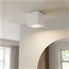 Plafoniera Quadrata 70x70mm h70mm GU10 in Gesso Pitturabile