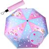 DPKOW Ombrello Unicorno, Ombrello per Bambini che Cambia Colore, Ombrello Pieghevole, Ombrellos per Bambini per Zaini Scolastici, Regali per la Scuola per Ragazze, 98 cm