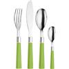 Pintinox Set 24 Posate Velluto colore Verde, scatola regalo