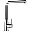 SCHOCK | Miscelatore Keto con Doccia Monocomando Canna a Ponte Dritta con Doccetta Estraibile, Acciaio Inox Massiccio, h325