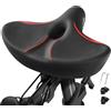 WUVOP Seggiolino per bici oversize per Peloton Bike & Bike+, comodo sellino di ricambio per uomo e donna, sella extra larga compatibile con Peloton, Echelon, Exercise, Electric, Cruiser Bikes cuscino sedile