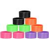 sourcing map Anello in silicone per racchetta da tennis, anello in gomma antiscivolo assorbente Overgrip in posizione per manico da squash, viola/arancione/nero/fucsia/verde, 10 pezzi
