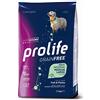 Generico Prolife Cane Grainfree Sensitive Adult Medium/Large Salmone e Patate alimento secco completo per cani adulti di taglia media e grande,monoproteico,senza cereali, confezione da 2,5Kg.
