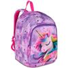 PRESTIGE & DELUXE Zaino Scuola Sj girl Fable Journey Unicorno alato ADVANCED TONDO By Seven per elementare Bambina + 7 penne a scatto e portachiave pailettes