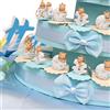 Viale Magico Torta Bomboniere Orsetto Nascita con Carrozzina e Pony Bimbo Portachiavi 20 fettine