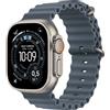 APPLE Watch Ultra 3 GPS + Cellular, Cassa in titanio naturale (49 mm) con Cinturino Ocean blu salmastro
