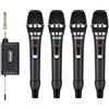 ACEMIC Sistemi microfonico wireless UHF Microfono senza fili cordless a 4 canali
