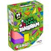 Cayro - Tangram Click Clack - Gioco Educativo in Legno con Pezzi Multicolori Creativi - Crea Figure - 54 Sfide - Da 5 a 99 Anni - 1 Giocatore