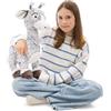 NICI Winny Winterfur Giraffa di peluche, morbida, tenero pupazzo in piedi per coccole e giochi, per adulti e bambini, 50 cm, blu - 62432
