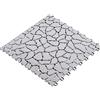 UPP Piastre da giardino 30 x 30 cm, in pietra, resistente alle intemperie, piastrelle per pavimento, piastrelle a clic per balcone, facile e pratico, per esterni, in plastica, contenuto: 6 pezzi