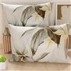 PETTI Artigiani Italiani - Coppia di Federe Cuscino 70x40 cm in Microfibra, Cuscini Arredo Camera da Letto, Divano, Salotto, Set 2 Fodere Copricuscino, Federa Floreale 19, 100% Made in Italy