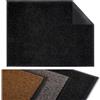 Flandria Tappeto d'ingresso antipolvere, zerbino per porta, antiscivolo, assorbente e lavabile, 80 x 120 cm, nero