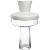 LEONARDO HOME Vaso Riva - 1 pezzo - Vaso in vetro per composizioni floreali creative - Diametro 6,6 cm - Elegante vaso di fiori in ceramica e vetro - Design moderno per la zona giorno - Altezza 36 cm