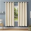 Amazon Basics Tende Oscuranti al 100% con Occhielli, 2 Teli, 132 x 213 cm, Beige