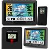 BERDSEN Stazione meteo con display BD-901, misurazione della temperatura esterna e interna, funzione di allarme snooze, ricarica della batteria, sincronizzazione dell'ora, nero