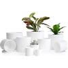 Kimmel Vaso Per Piante In Plastica Resistente – Con Foro, 12 Cm, Bianco, Ideale Per Casa E Giardino - 4